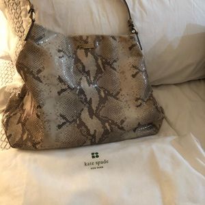 Kate Spade leather bag python snakeskin